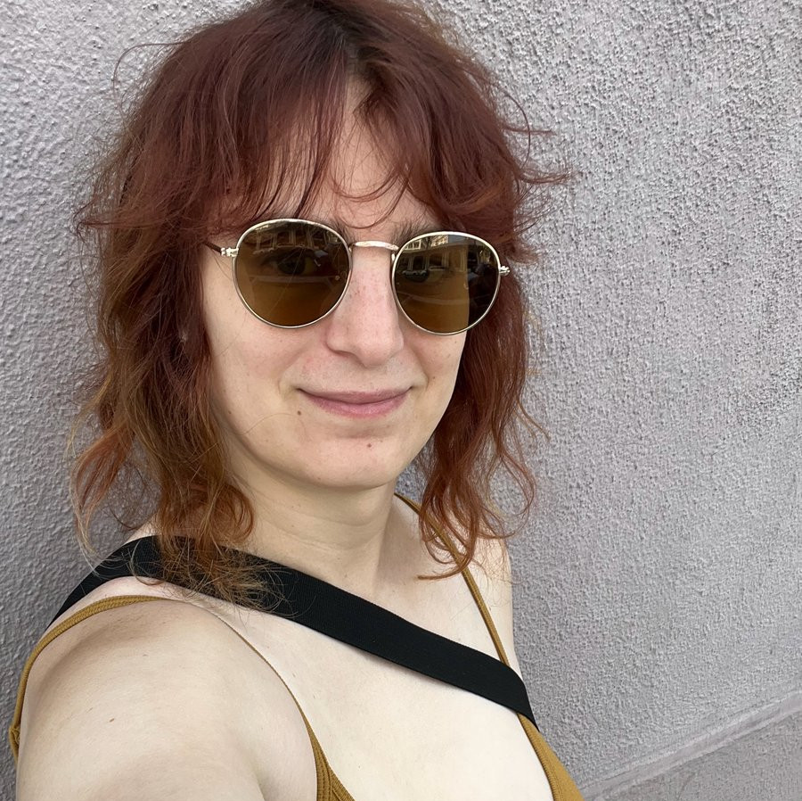 Noel Echo Fowlie wearing glasses.